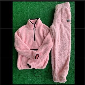 Pink Fuzzy Fleece Set